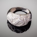 Серебряное кольцо Чалма со вставками из циркония