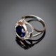 Кольцо из серебра Анжелика (синий)