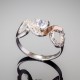 Серебряное кольцо Овен (белый)