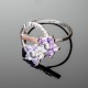 Серебряное кольцо Фиалка (фиолетовый)