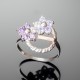Серебряное кольцо Фиалка (фиолетовый)