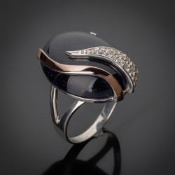 Кольцо с кабошоном Кармен из серебра