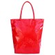 Высокая лаковая женская сумка Poolparty LAGUE (красный)