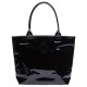 Лаковая женская сумка Poolparty POOL7 (черный)