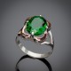 Женское серебряное кольцо Диана (зеленый)