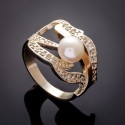 Необычное серебряное кольцо Надежда с жемчугом