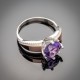 Женское серебряное кольцо Лада (фиолетовый)