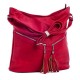 Вместительная сумка с кисточками (красный)