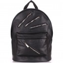 Кожаный рюкзак Backpack Rockstar Black с молниями