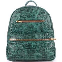 Стильный рюкзак MINI BACKPACK LEATHER CROCO POOLPARTY (зеленый)