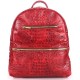 Стильный рюкзак MINI BACKPACK LEATHER CROCO POOLPARTY (красный)