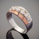Серебряное кольцо Виола с золотом