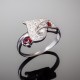 Серебряное кольцо Венеция (красный)