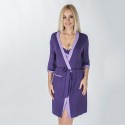 Мягкий халат из вискозы, фиолетовый с лиловым