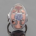 Массивное овальное серебряное кольцо Динара в виде печатки