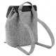 Модный войлочный рюкзак на кнопке с перфорацией (серый)