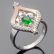 Серебряный перстень Мадрид (зеленый)