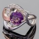 Серебряное кольцо Мрия (фиолетовый)