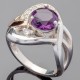 Серебряное кольцо Мрия (фиолетовый)
