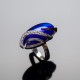 Серебряное кольцо Елена (синий)