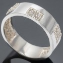 Серебряное кольцо Прага, вставки фианит