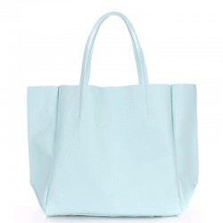 Брендовая женская сумка Poolparty SOHO, 100% кожа (голубой)