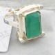 Женское серебряное кольцо Глория (зеленый)