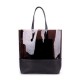Прозрачная комбинированная кожаная сумка Poolparty City (коричневый)
