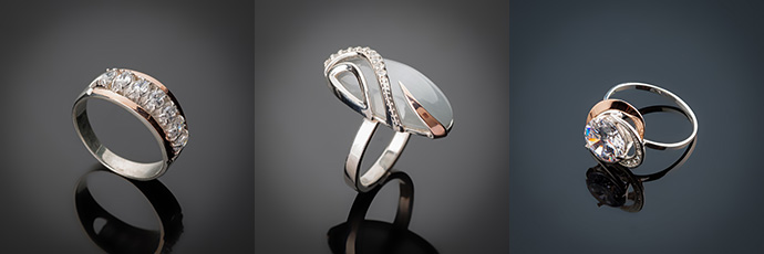 серебряные кольца для помолвки